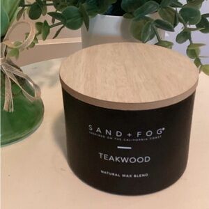Sand + Fog Teakwood Candle in Black with Wood Lid